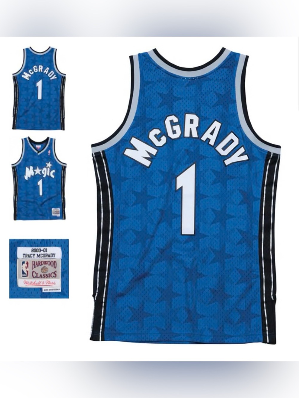 Mitchell & Ness Royal Blue Hardwood Classics NBA Tracy McGrady 2000-01 Jersey